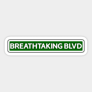 Breathtaking Blvd Street Sign Sticker